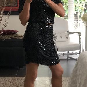 LBD little black dress beaded/sequin